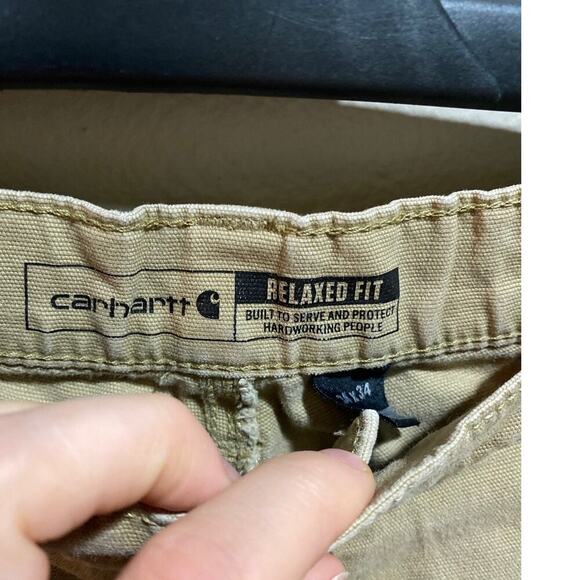 Khaki Carhartt Cargo Relaxed Fit 34x34 - Picture 3 of 6